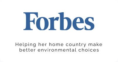 Helping her home country make better environmental choices